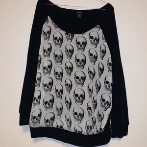 TORRID SIZE 2X Long Sleeve Skull Shirt